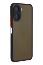 Uray store Vivo Y16 Kılıf Montreal Silikon Kapak - Siyah - Görsel 2