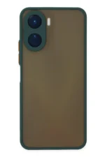Uray store Vivo Y16 Kılıf Montreal Silikon Kapak - Yeşil