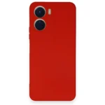 Uray store Vivo Y16 Kılıf Nano içi Kadife Silikon - Kırmızı