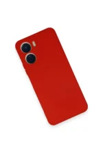 Uray store Vivo Y16 Kılıf Nano içi Kadife Silikon - Kırmızı - Görsel 3