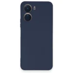 Uray store Vivo Y16 Kılıf Nano içi Kadife Silikon - Lacivert
