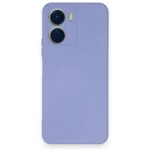 Uray store Vivo Y16 Kılıf Nano içi Kadife Silikon - Lila