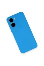 Uray store Vivo Y16 Kılıf Nano içi Kadife Silikon - Mavi - Görsel 3