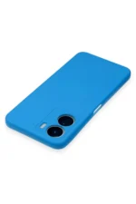Uray store Vivo Y16 Kılıf Nano içi Kadife Silikon - Mavi - Görsel 4