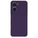 Uray store Vivo Y16 Kılıf Nano içi Kadife Silikon - Mor