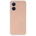 Uray store Vivo Y16 Kılıf Nano içi Kadife Silikon - Pudra