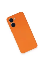 Uray store Vivo Y16 Kılıf Nano içi Kadife Silikon - Turuncu - Görsel 3