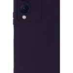 Uray store Vivo Y17S Kılıf Nano içi Kadife Silikon - Mor