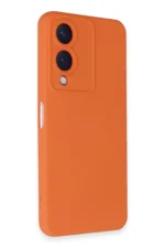 Uray store Vivo Y17S Kılıf Nano içi Kadife Silikon - Turuncu - Görsel 2