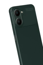 Uray store Vivo Y18 Kılıf Auto Focus Karbon Kapak - Koyu Yeşil - Görsel 3