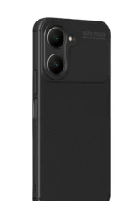 Uray store Vivo Y18 Kılıf Auto Focus Karbon Kapak - Siyah - Görsel 2