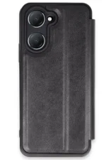 Uray store Vivo Y18 Kılıf Flip Cover - Siyah