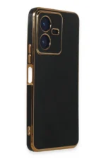 Uray store Vivo Y22 2022 Kılıf Volet Silikon - Siyah - Görsel 2