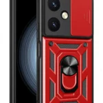 Uray store Vivo Y27 Kılıf Pars Lens Yüzüklü Silikon - Kırmızı