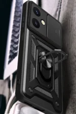 Uray store Vivo Y27 Kılıf Pars Lens Yüzüklü Silikon - Kırmızı - Görsel 3