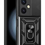 Uray store Vivo Y27 Kılıf Pars Lens Yüzüklü Silikon - Siyah