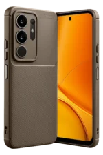Uray store Vivo Y29 4G Auto Focus Karbon Kapak - Kahverengi