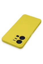 Uray store Vivo Y35 Kılıf Nano içi Kadife Silikon - Sarı - Görsel 4