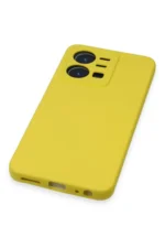 Uray store Vivo Y35 Kılıf Nano içi Kadife Silikon - Sarı - Görsel 5