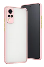 Uray store Vivo Y53S Kılıf Montreal Silikon Kapak - Pembe