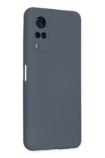 Uray store Vivo Y53S Kılıf Nano içi Kadife Silikon - Gri - Görsel 3