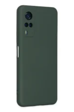 Uray store Vivo Y53S Kılıf Nano içi Kadife Silikon - Koyu Yeşil - Görsel 3