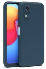 Uray store Vivo Y53S Kılıf Nano içi Kadife Silikon - Lacivert