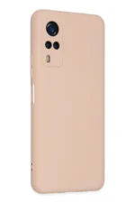 Uray store Vivo Y53S Kılıf Nano içi Kadife Silikon - Pudra - Görsel 3