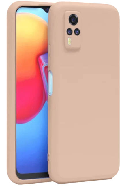 Uray store Vivo Y53S Kılıf Nano içi Kadife Silikon - Pudra