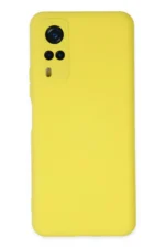 Uray store Vivo Y53S Kılıf Nano içi Kadife Silikon - Sarı - Görsel 2