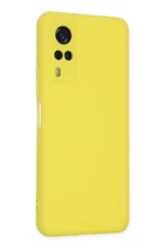 Uray store Vivo Y53S Kılıf Nano içi Kadife Silikon - Sarı - Görsel 3