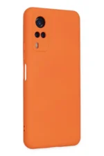 Uray store Vivo Y53S Kılıf Nano içi Kadife Silikon - Turuncu - Görsel 3