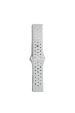 Uray store Watch 20mm Spor Delikli Kordon - Gri-Beyaz - Görsel 2