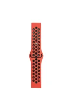Uray store Watch 20mm Spor Delikli Kordon - Kırmızı-Siyah - Görsel 2