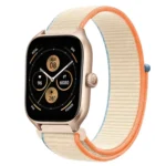 Uray store Watch 22mm Hasırlı Cırtcırtlı Kordon - Krem