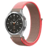 Uray store Watch 22mm Hasırlı Cırtcırtlı Kordon - Pembe