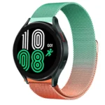 Uray store Watch 22mm Metal Mıknatıslı Kordon - Turuncu-Yeşil