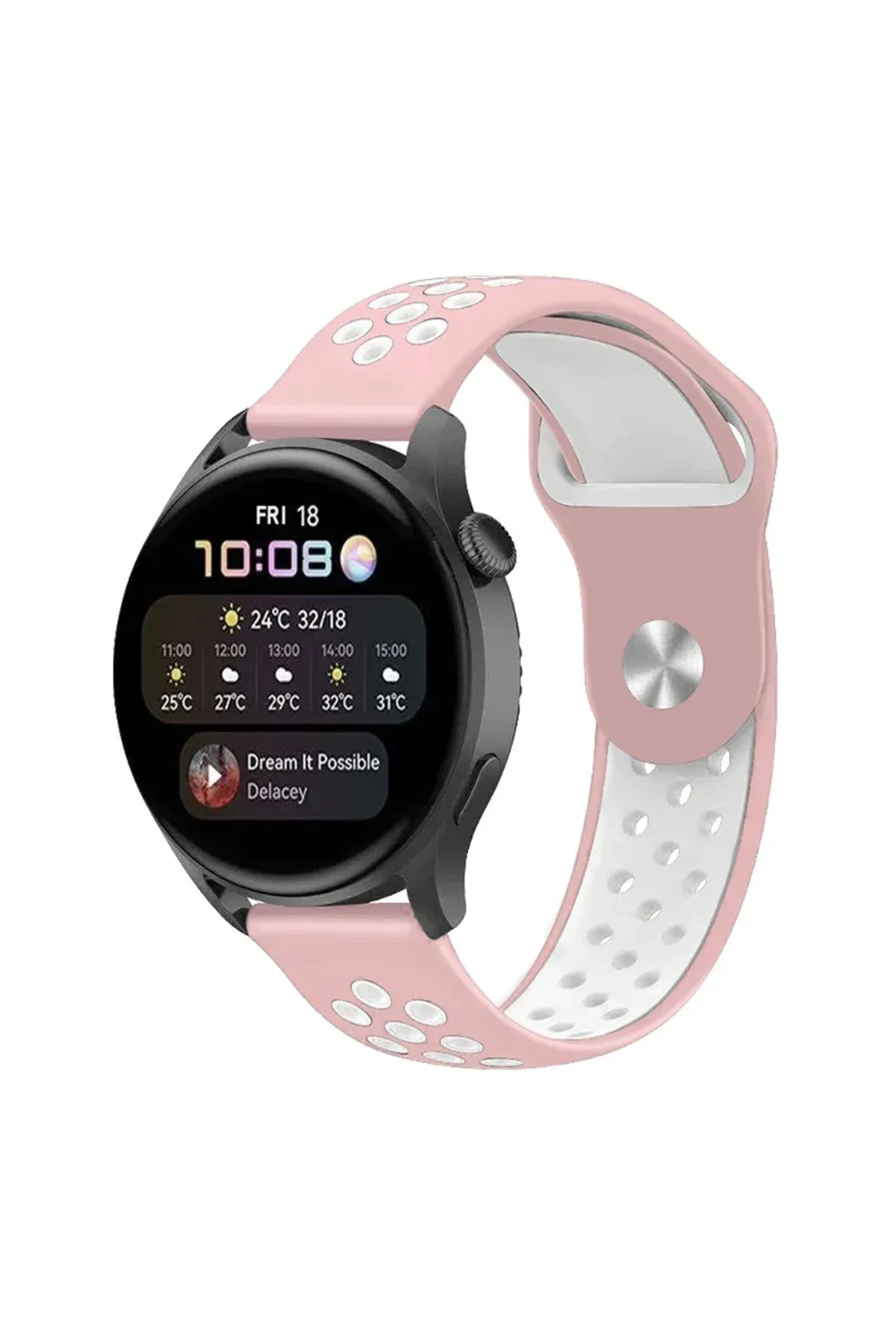 newface-watch-22mm-spor-delikli-kordon-pembe-beyaz-default Uray store Watch 22mm Spor Delikli Kordon - Pembe-Beyaz - Görsel 1
