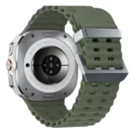 Uray store Watch 7 Ultra KR417 Rug Silikon Kordon - Koyu Yeşil