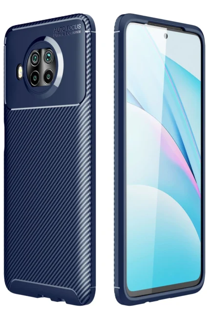 Uray store Xiaomi Mi 10T Lite Kılıf Auto Focus Karbon Kapak - Lacivert