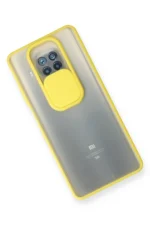 Uray store Xiaomi Mi 10T Lite Kılıf Palm Buzlu Kamera Sürgülü Silikon - Sarı - Görsel 3