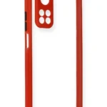 Uray store Xiaomi Mi 10T Pro Kılıf Miami Şeffaf Silikon - Kırmızı