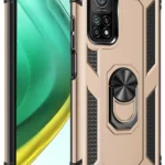 Uray store Xiaomi Mi 10T Pro Kılıf Sofya Yüzüklü Silikon Kapak - Gold