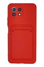 Uray store Xiaomi Mi 11 Kılıf Kelvin Kartvizitli Silikon - Kırmızı