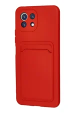 Uray store Xiaomi Mi 11 Kılıf Kelvin Kartvizitli Silikon - Kırmızı - Görsel 3