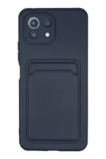 Uray store Xiaomi Mi 11 Kılıf Kelvin Kartvizitli Silikon - Lacivert