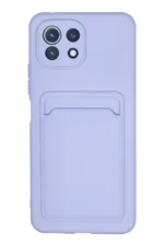 Uray store Xiaomi Mi 11 Kılıf Kelvin Kartvizitli Silikon - Lila