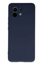 Uray store Xiaomi Mi 11 Kılıf Nano içi Kadife Silikon - Lacivert