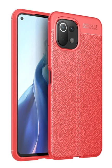 Uray store Xiaomi Mİ 11 Lite Kılıf Auto Focus Kapak - Kırmızı