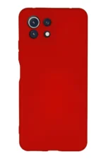 Uray store Xiaomi Mİ 11 Lite Kılıf Nano içi Kadife Silikon - Kırmızı